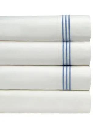 Pointehaven 300 Thread Count Embroidered Cotton Oversized Percale Sheet Sets
