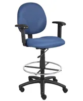 Boss Office Products Drafting Stool With Adjustable Arms