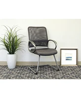 Boss Office Products Mesh Back W/ Pewter Finish Guest Chair