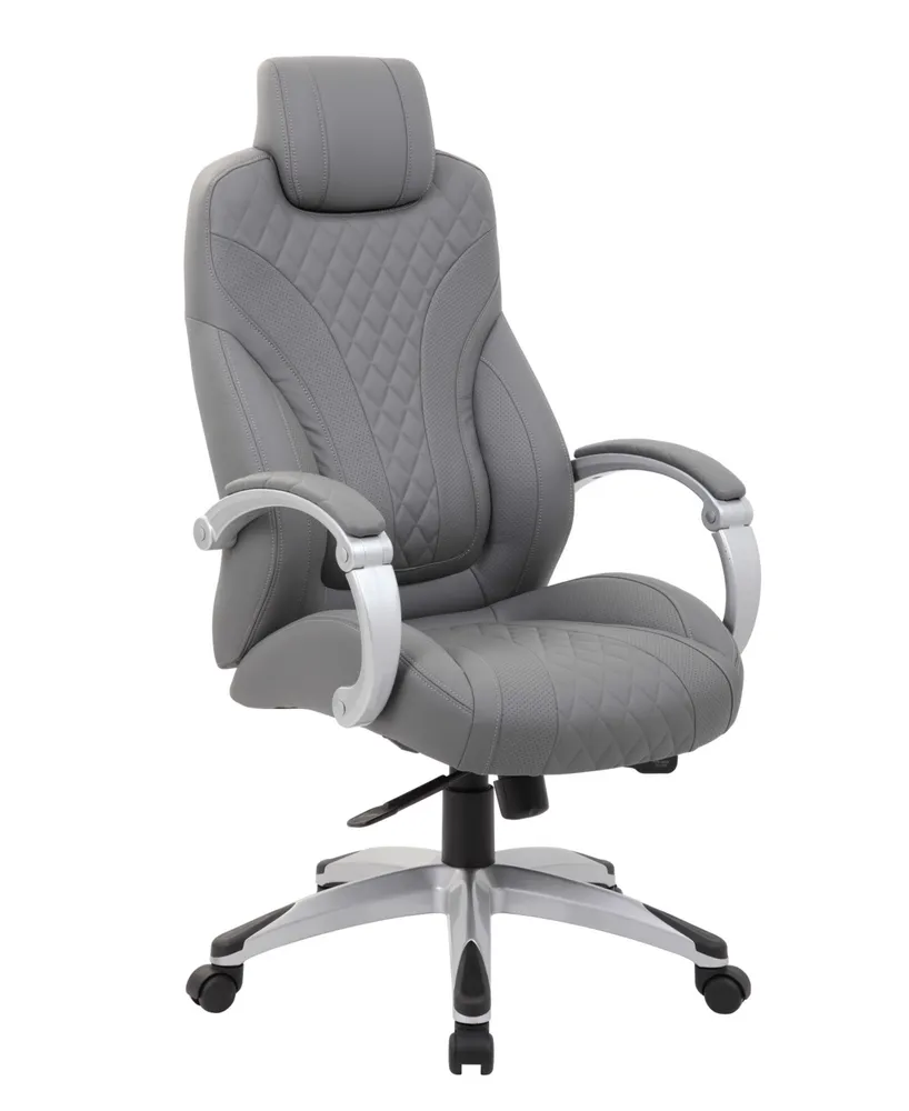Boss Office Products Hinged Arm Executive Chair With Synchro-Tilt