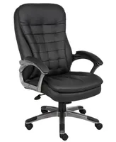 Boss Office Products High Back Executive Chair With Pewter Finish