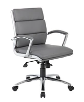 Boss Office Products CaressoftPlus Executive Mid-Back Chair