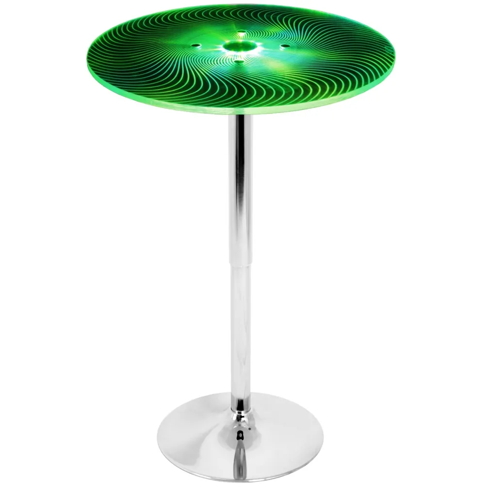 Lumisource Spyra Light Up Adjustable Bar Table