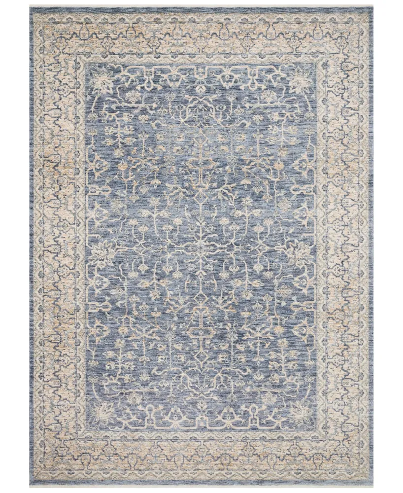 Loloi Pandora Pan-04 Dark Blue/Ivory 18" Square Area Rug