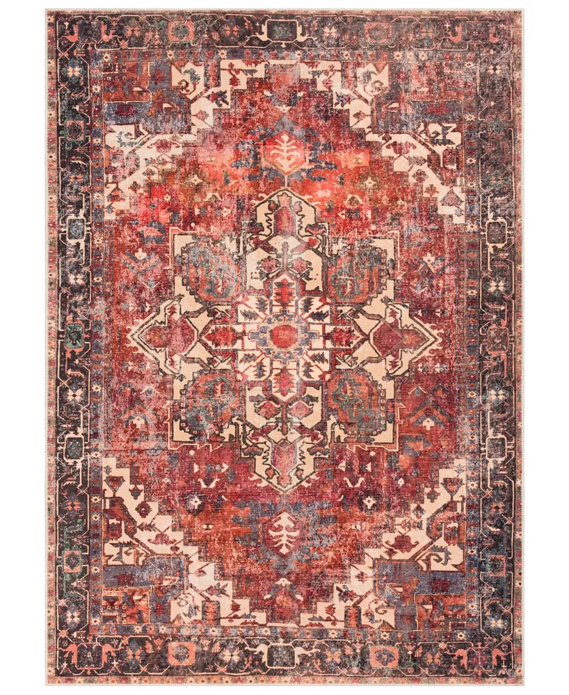 Livabliss Amelie Aml-2308 Rust Machine-Washable 2' x 3' Area Rug