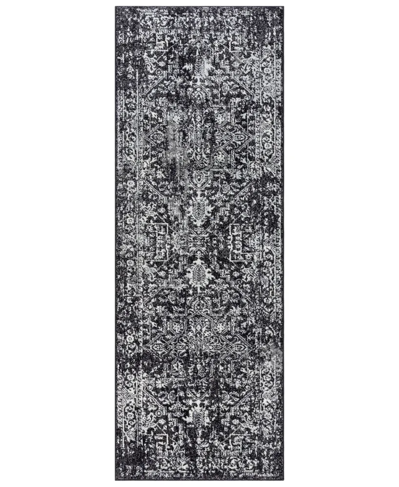 Livabliss Harput Hap-1087 Black 2'7" x 7'3" Runner Area Rug