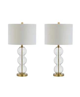 Jonathan Y Bella Glass Triple-Sphere Led Table Lamp, Set of 2