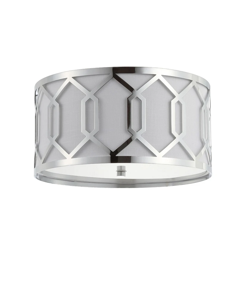 Jonathan Y Hex 3-Light Metal Led Flush Mount