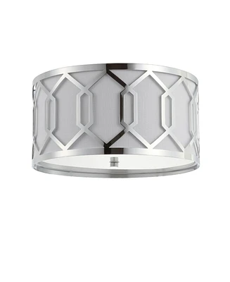Jonathan Y Hex 3-Light Metal Led Flush Mount