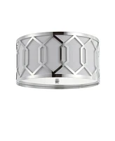 Jonathan Y Hex 3-Light Metal Led Flush Mount