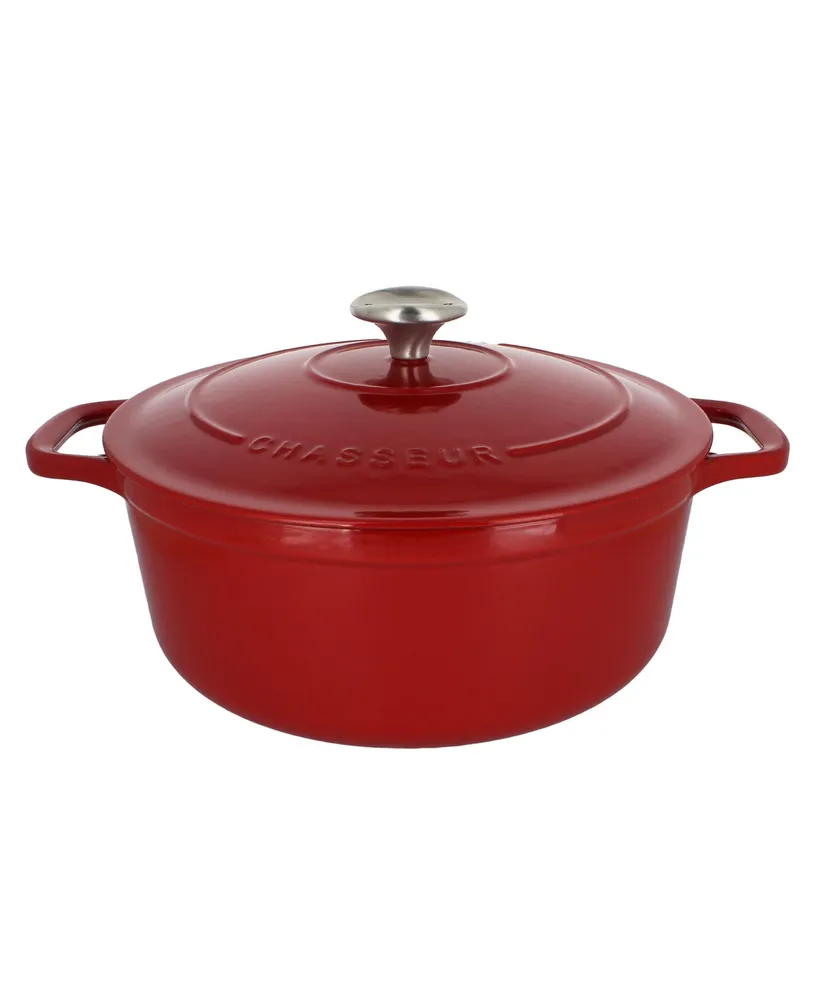 Chasseur French Enameled Cast Iron 5.25 Qt. Round Dutch Oven