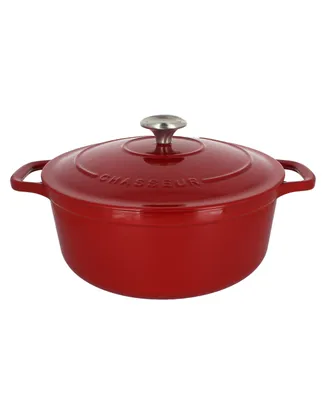 Chasseur French Enameled Cast Iron 5.25 Qt. Round Dutch Oven