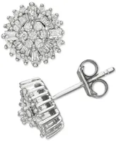 Diamond Burst Stud Earrings (1/2 ct. t.w.) in Sterling Silver
