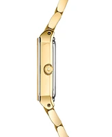 Bulova Women's Futuro Diamond-Accent Gold-Tone Stainless Steel Bracelet Watch 20.5x31.5mm