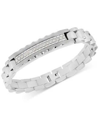 Men's Diamond (1/5 ct. t.w.) Id Bracelet in Stainless Steel