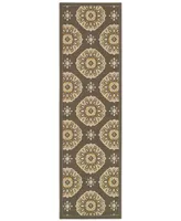 Closeout! Oriental Weavers Bali 5863N 2'3" x 7'6" Indoor/Outdoor Runner Rug