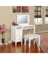 Eva Vanity Set with Bench and Mirror