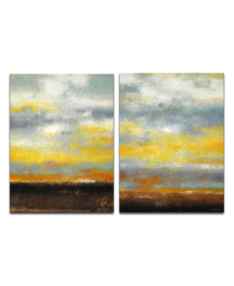 Ready2HangArt 'Brushed Sunset I/Ii' 2 Piece Canvas Wall Art Set