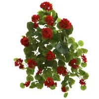 Nearly Natural 26" Geranium Artificial Plant, Set of 2