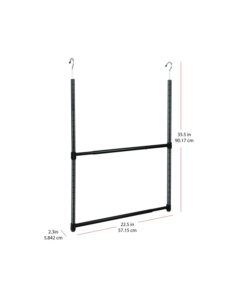 Oceanstar 2-Tier Portable Adjustable Closet Hanger Rod