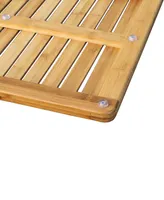 Oceanstar Bamboo Floor and Shower Mat
