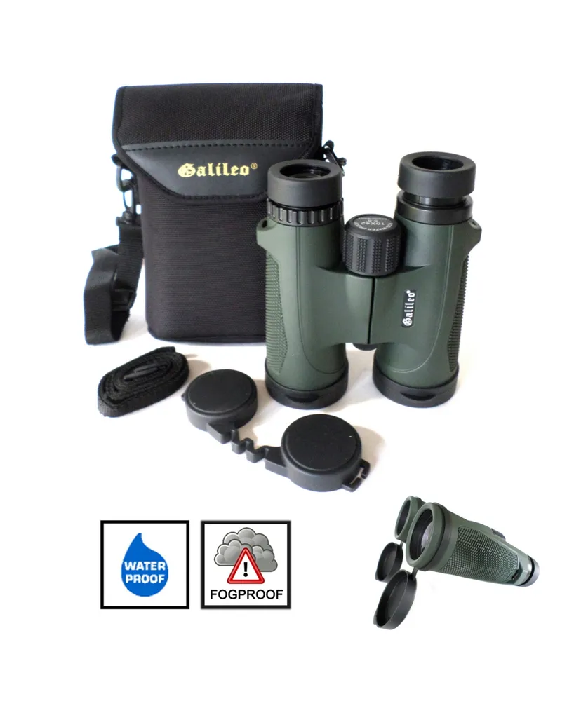 Galileo 10 Power Nitrogen Purged Fog and Waterproof Binoculars and 42mm Bak4 Prisms