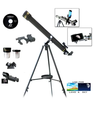 Galileo 800 X 60mm Day and Night Telescope and Smartphone Adapter and Red Dot Finder