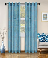 Superior Semi-Sheer Moroccan Printed Curtain Panels, Set of 2