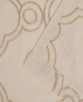 Superior Moroccan Geometric Trellis Semi-Sheer Window Curtain Panel Set with Grommet Header