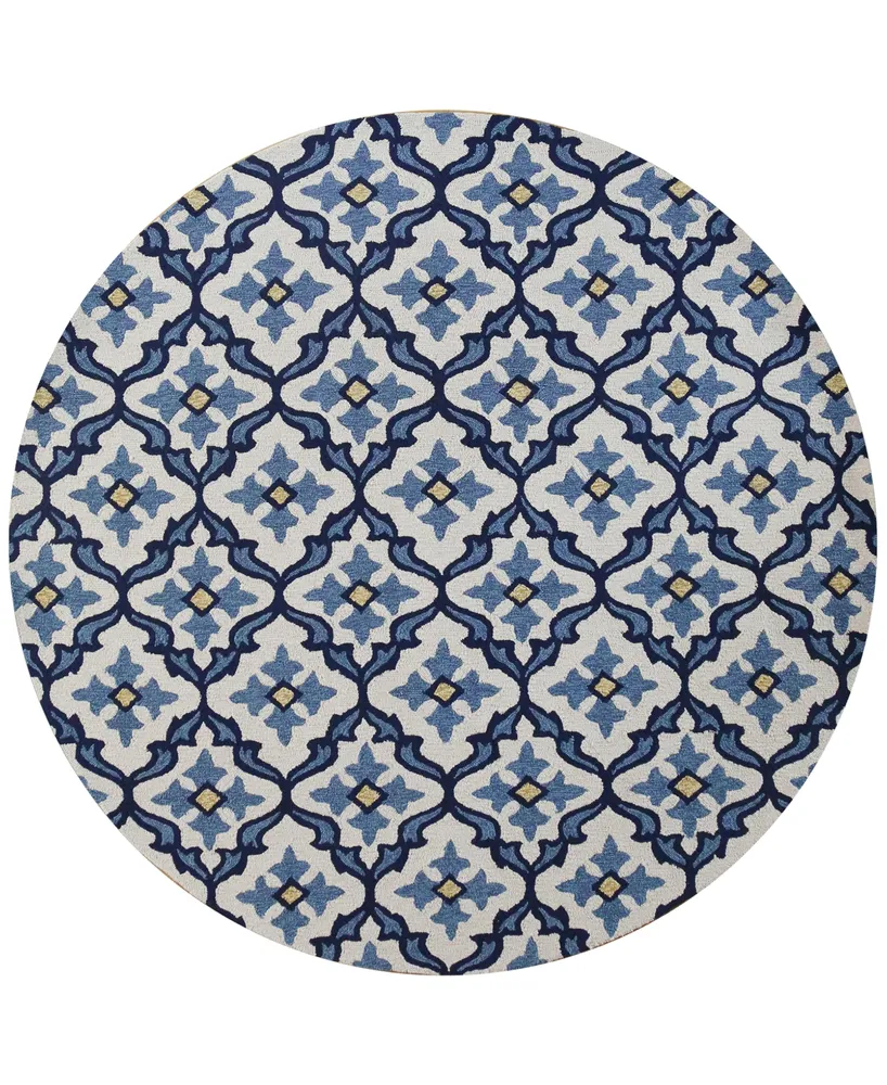 Kas Harbor Mosaic 7'6" Indoor/Outdoor Round Area Rug