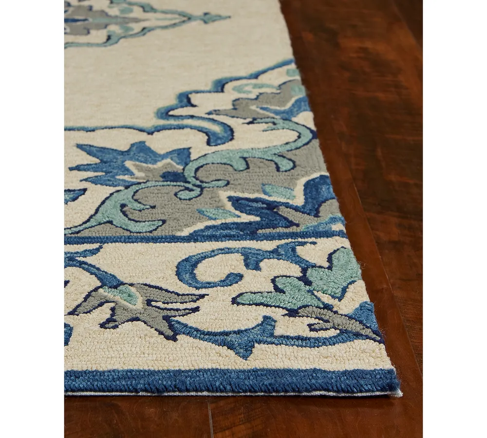 Kas Harbor Serafina 4238 Ivory/Blue 5' x 7'6" Indoor/Outdoor Area Rug