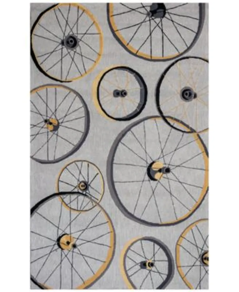 Kas Sonesta Wheels In Motion 2035 Gray Area Rug