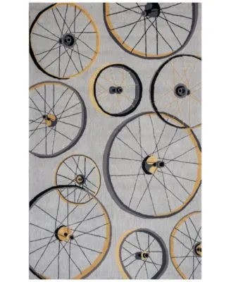 Kas Sonesta Wheels In Motion 2035 Gray Area Rug