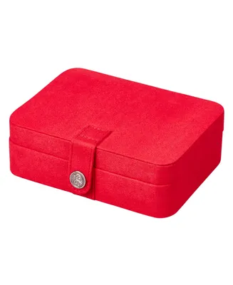 Mele & Co. Giana Plush Fabric Jewelry Box with Lift Out Tray