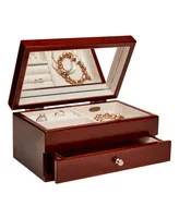 Mele & Co. Brynn Wooden Jewelry Box with Florentine Marquetry Motif