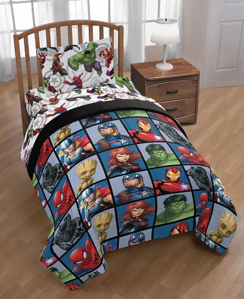 Disney Marvel Avengers Marvel Team Twin 4-Pc. Comforter Set