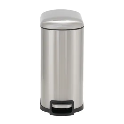 Household Essentials Stainless Steel 10L Tuscany Narrow Trash Bin