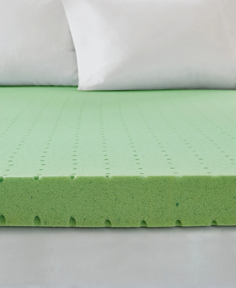 Sleep Philosophy 3" Gel Memory Foam Full Mattress Topper with Cooling Cover