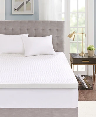 Sleep Philosophy 3" Gel Memory Foam Queen Mattress Topper with Cooling Cover