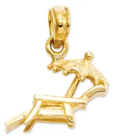 14k Gold Charm, Lounge Beach Chair Charm