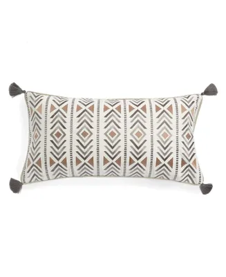 Levtex Santa Fe Embroidered Decorative Pillow, 12" x 24"