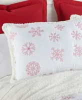 Levtex Red Snowflake Sherpa Quilt Sets