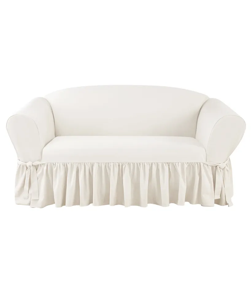 Sure Fit Essential Twill 1 Piece Loveseat Slipcover