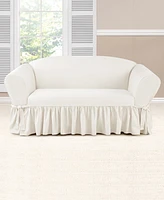 Sure Fit Essential Twill 1 Piece Loveseat Slipcover