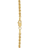 14k Gold Diamond-Cut Rope Chain 22" Necklace (2-1/2mm)