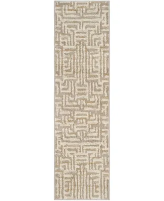 Safavieh Amsterdam AMS106 Ivory and Mauve 2'3" x 8' Sisal Weave Runner Outdoor Area Rug