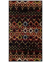 Safavieh Amsterdam AMS108 Black and Multi 2'3" x 4' Outdoor Area Rug