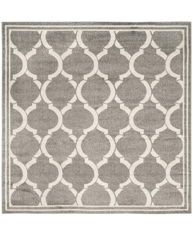 Safavieh Amherst AMT415 Dark Gray and Beige 7' x 7' Square Area Rug