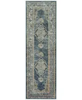 Safavieh Crystal CRS500 Blue and Yellow 2'2" x 7' Runner Area Rug