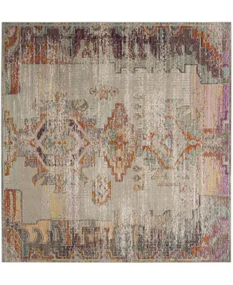 Safavieh Crystal CRS517 Light Gray and Purple 7' x 7' Square Area Rug